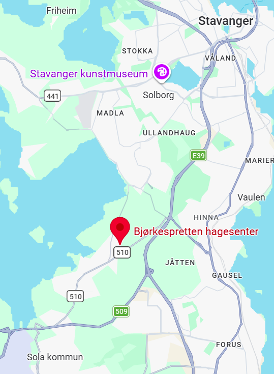 Kart over Bjorkespretten - North Trampoline lokal butikk