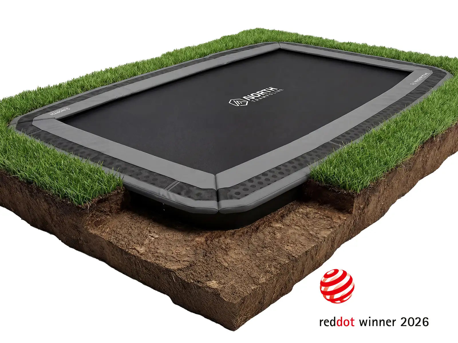 IN GROUND NORTH TRAMPOLINE Rektangul&aelig;r / 4,6 m x 3,1 m / Trampoline