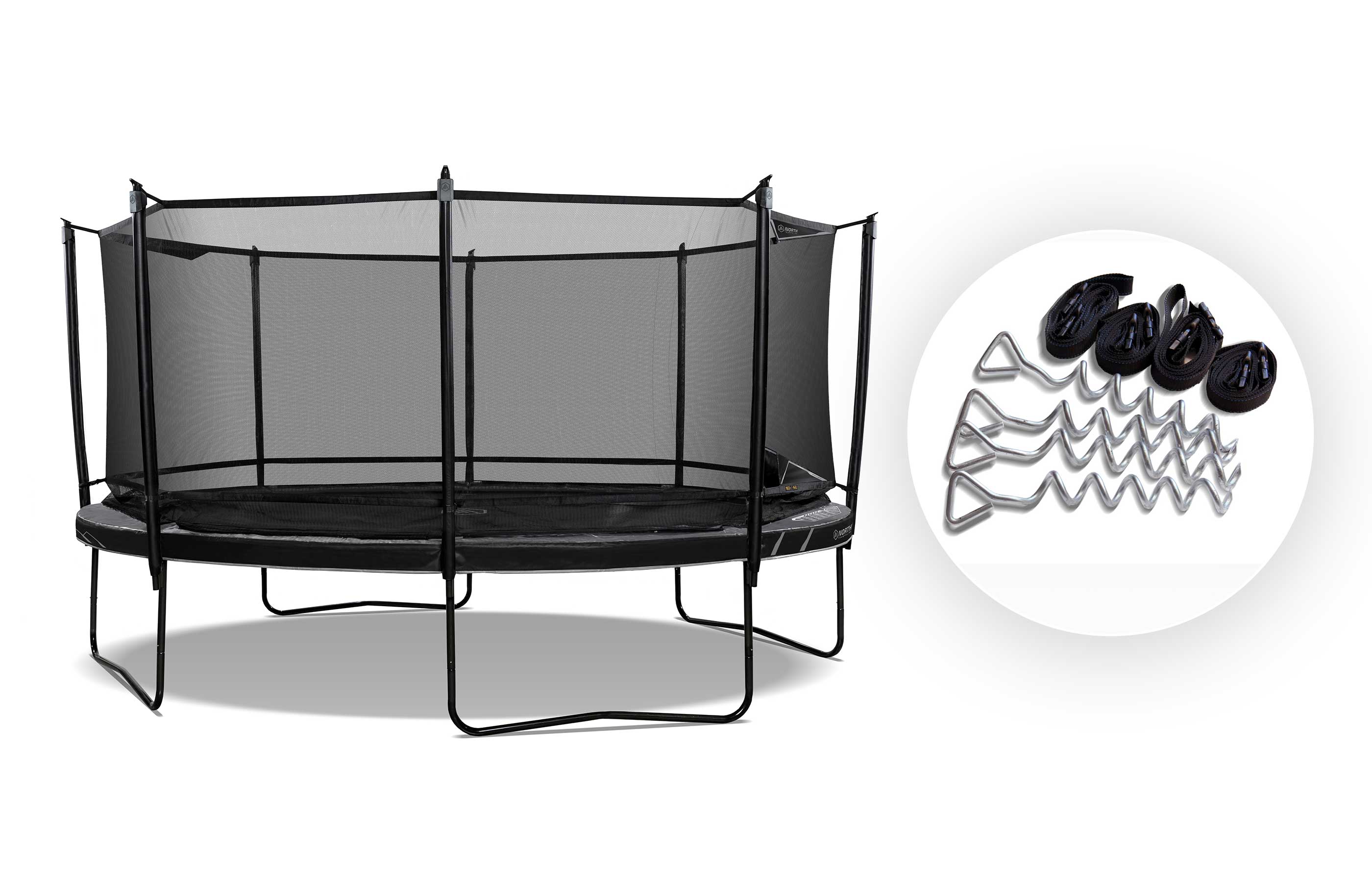 Trampoline North Legend Oval / 3,5 m x 2,5 m / Trampoline + Forankringssett