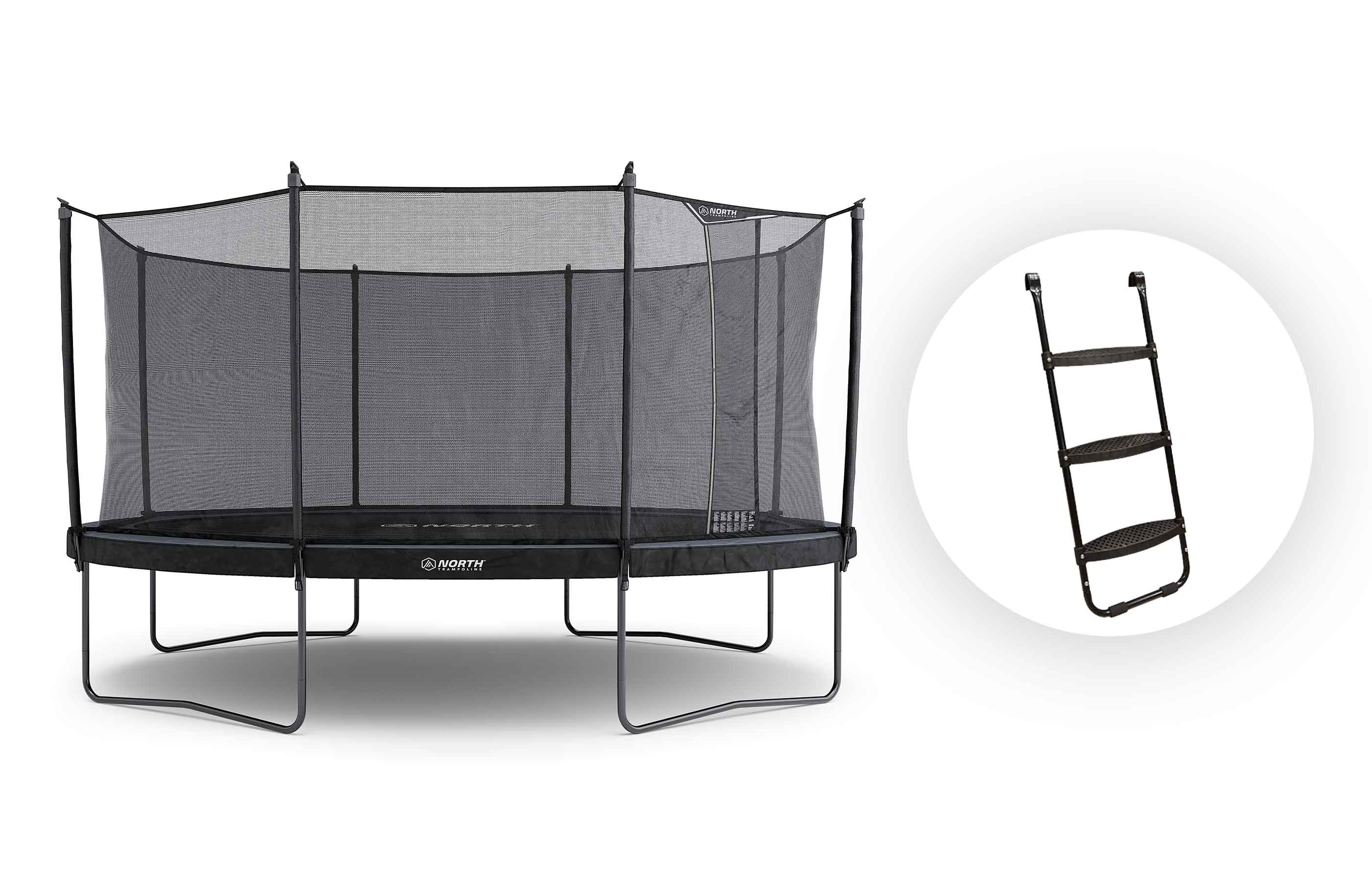 Trampoline North Pioneer Oval / 4,2 m x 2,9 m / Trampoline + Stige