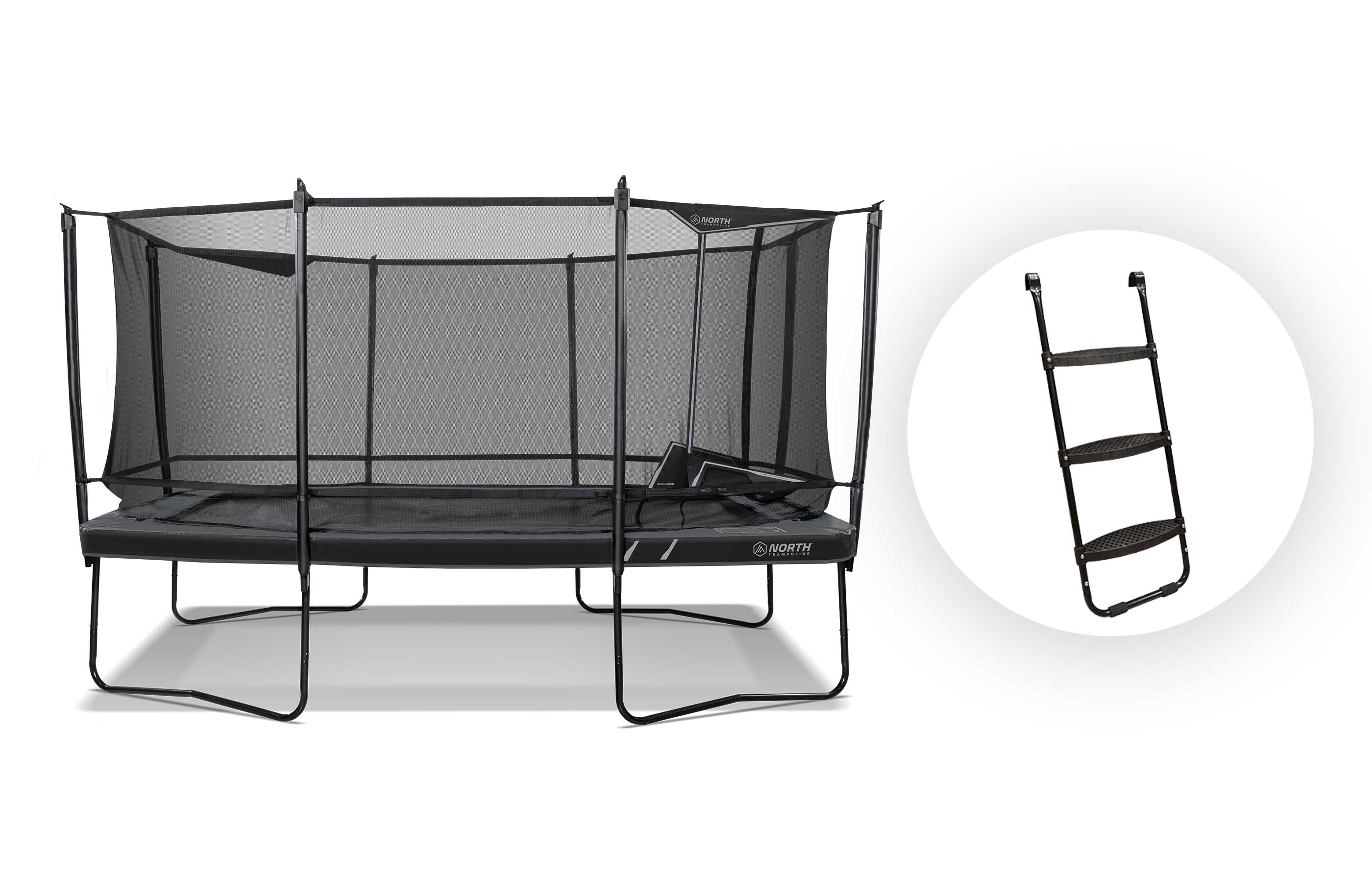 Trampoline North Legend Rektangulær / 5,3 m x 3,6 m / Trampoline + Stige